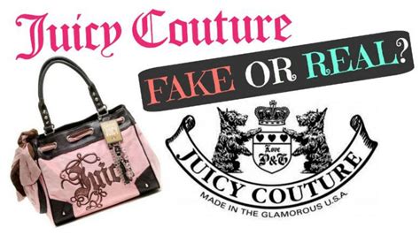 real vs fake juicy couture bags|are juicy couture items real.